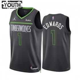 Dres Minnesota Timberwolves Anthony Edwards 1 Jordan 2022-23 Statement Edition Swingman - Dječji